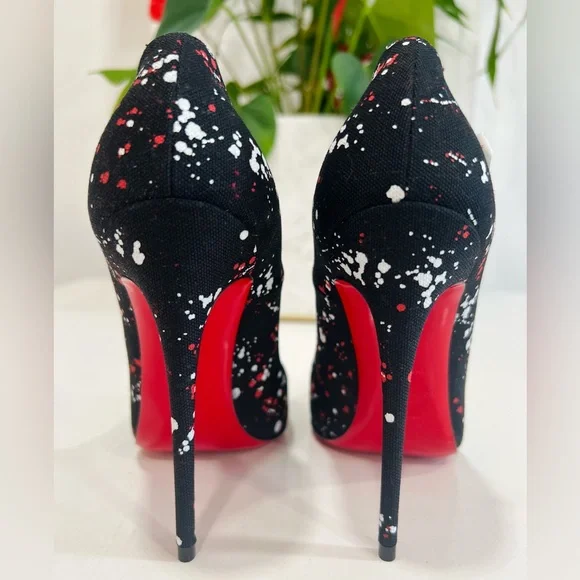 Christian Louboutin Black and Red Heels - Picture 5 of 8